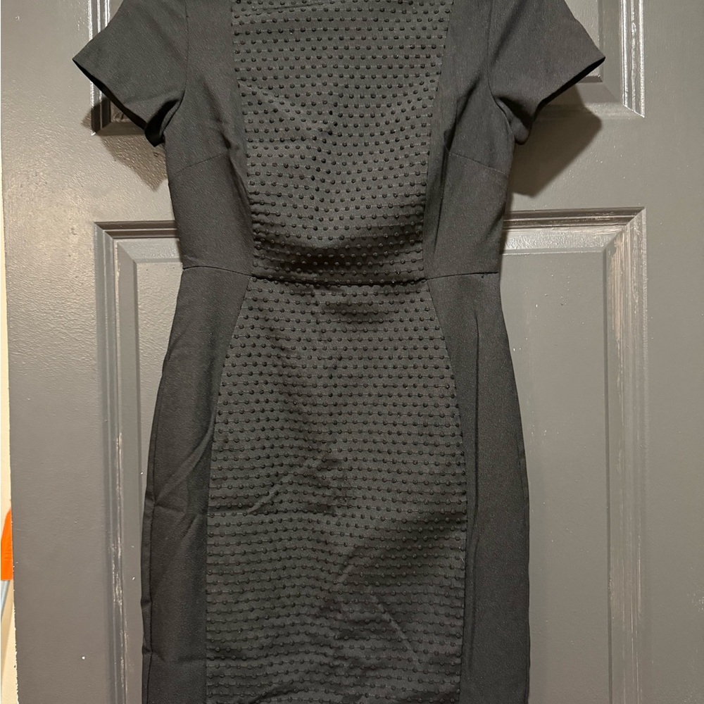 Banana Republic Black Textured Mini Dress